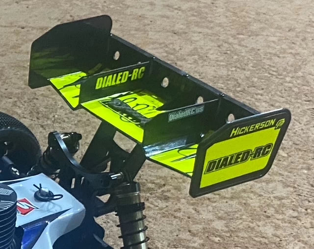 DIALED-RC High V-Wing Plastic 1/8 Off-Road Wing for Buggy and Truggy
