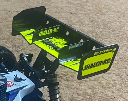 DIALED-RC High V-Wing Plastic 1/8 Off-Road Wing for Buggy and Truggy